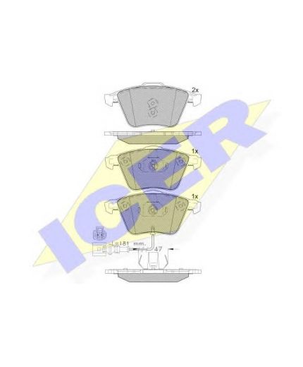 ICER Колодки дисковые