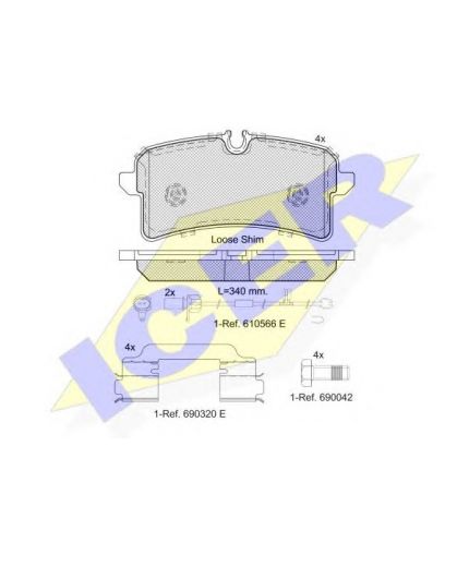 ICER Колодки дисковые