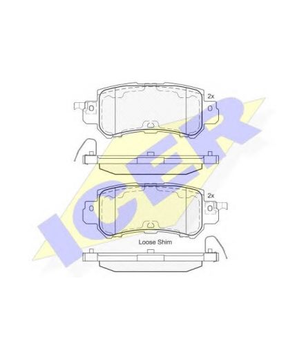 ICER Колодки дисковые