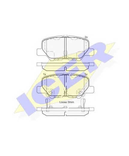 ICER Колодки дисковые