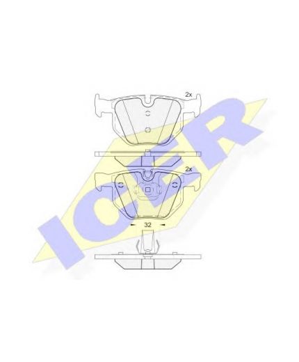 ICER Колодки дисковые задние