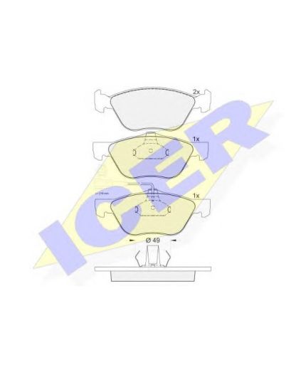 ICER Колодки дисковые