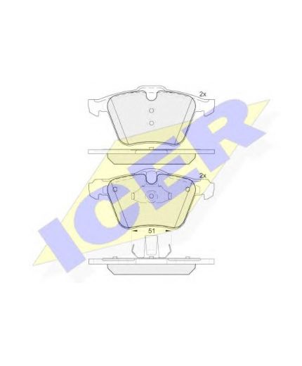 ICER Колодки дисковые