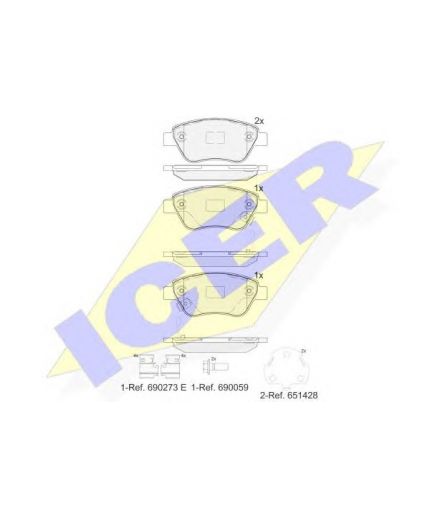 ICER Колодки дисковые