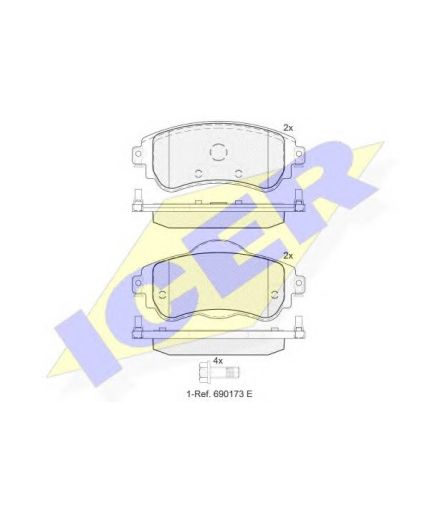 ICER Колодки дисковые
