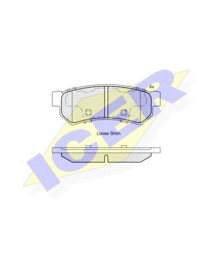 ICER Колодки дисковые