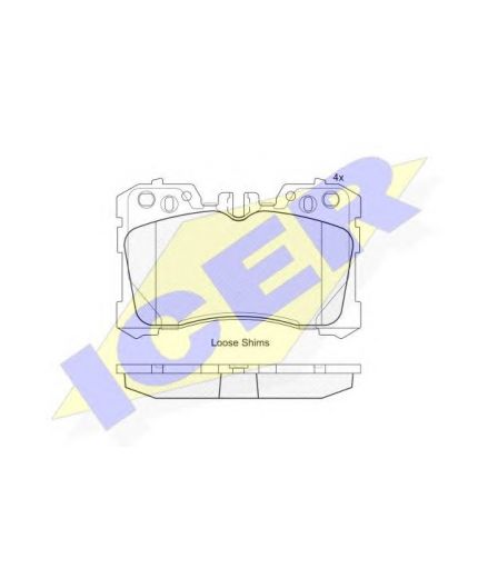 ICER Колодки дисковые