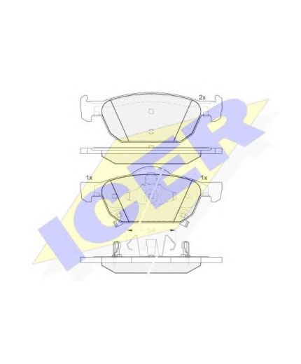 ICER Колодки дисковые