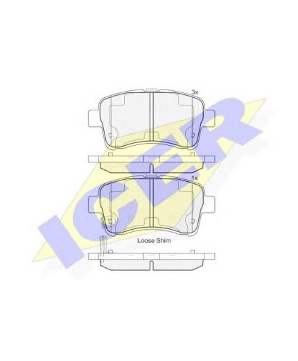 ICER Колодки дисковые