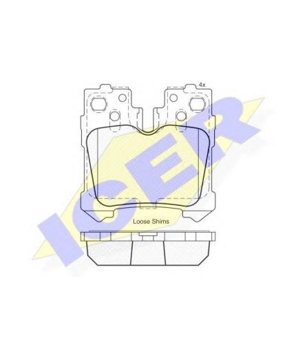 ICER Колодки дисковые