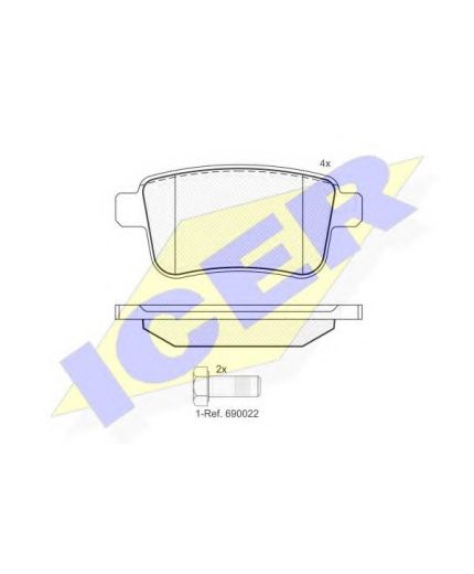 ICER Колодки дисковые задние