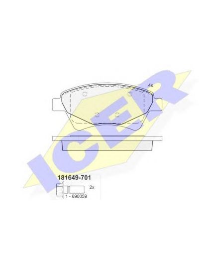 ICER Колодки дисковые