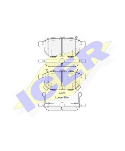 ICER Колодки дисковые