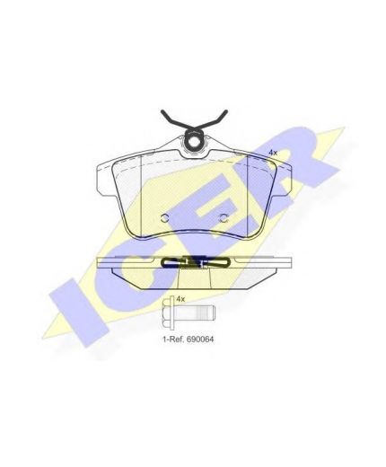 ICER Колодки дисковые задние
