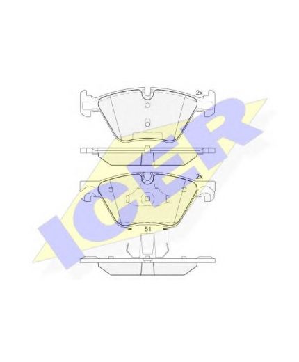 ICER Колодки дисковые