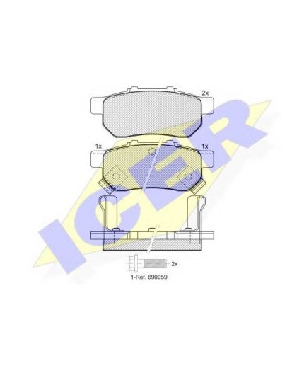 ICER Колодки дисковые