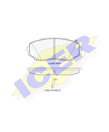 ICER Колодки дисковые