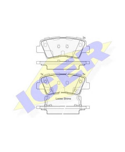 ICER Колодки дисковые