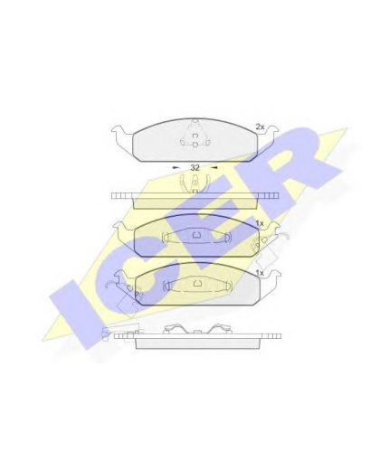 ICER Колодки дисковые