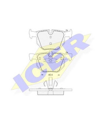 ICER Колодки дисковые задние