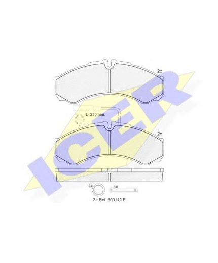 ICER Колодки дисковые