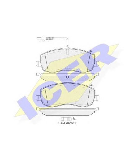 ICER Колодки дисковые