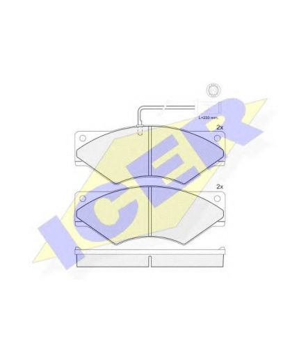 ICER Колодки дисковые