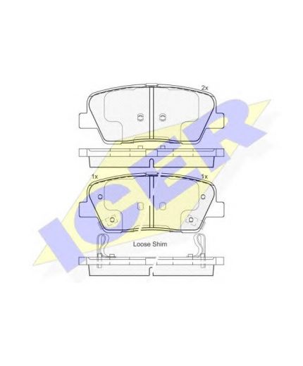 ICER Колодки дисковые