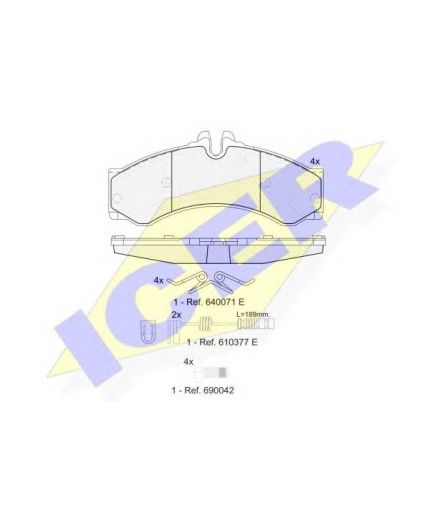 ICER Колодки дисковые