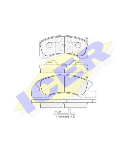 ICER Колодки дисковые