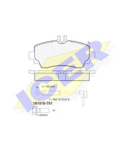 ICER Колодки дисковые