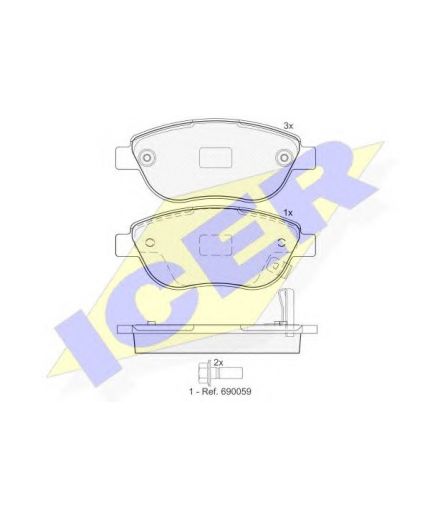 ICER Колодки дисковые