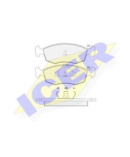 ICER Колодки дисковые