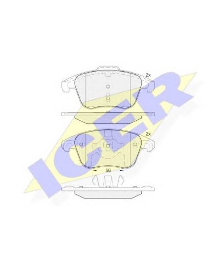 ICER Колодки дисковые передние