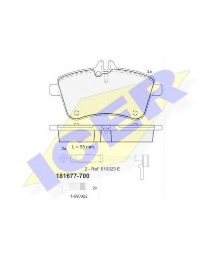 ICER Колодки дисковые