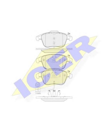 ICER Колодки дисковые передние