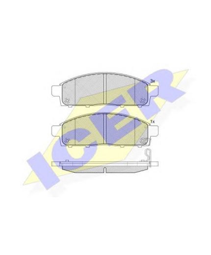 ICER Колодки дисковые