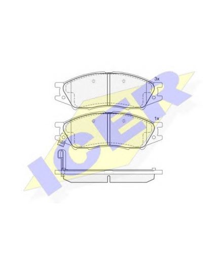 ICER Колодки дисковые