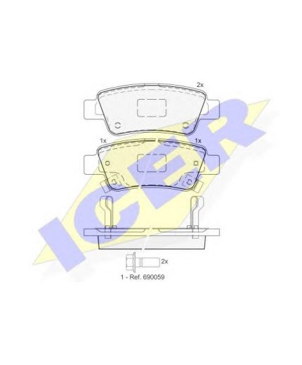 ICER Колодки дисковые