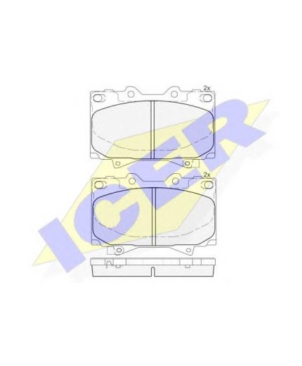 ICER Колодки дисковые