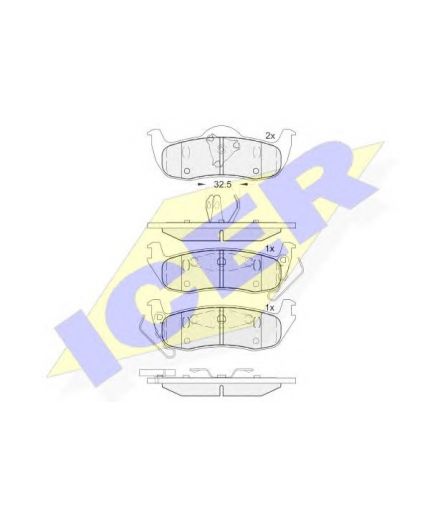 ICER Колодки дисковые