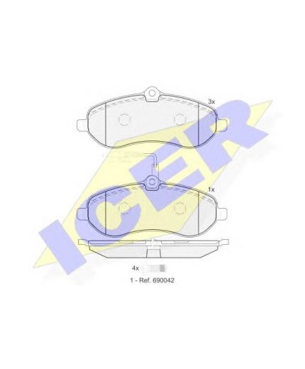 ICER Колодки дисковые