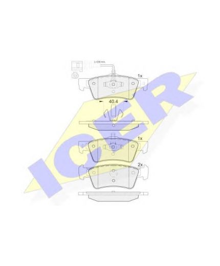 ICER Колодки дисковые