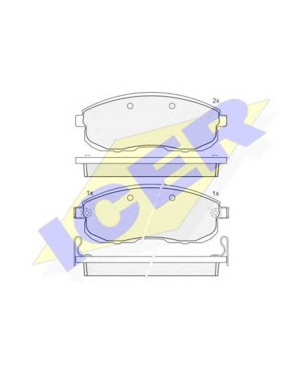 ICER Колодки дисковые передние