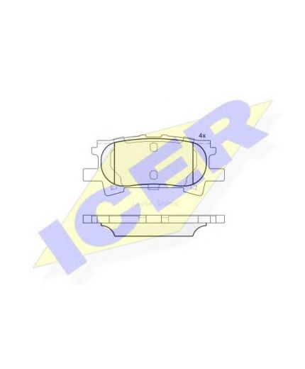 ICER Колодки дисковые задние