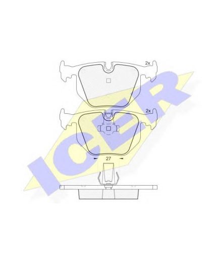 ICER Колодки дисковые