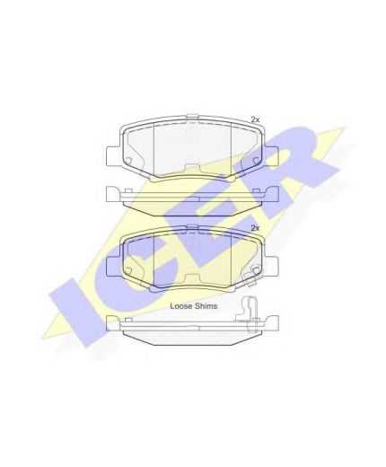 ICER Колодки дисковые