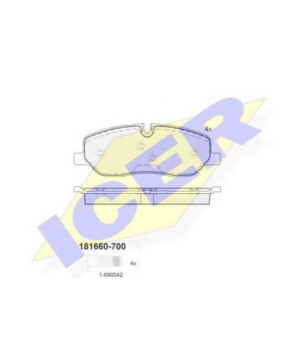 ICER Колодки дисковые