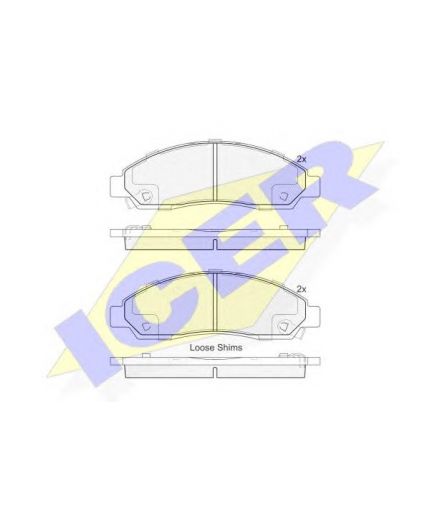 ICER Колодки дисковые