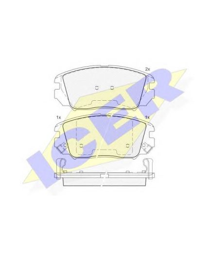 ICER Колодки дисковые